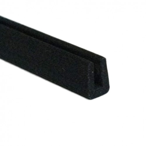 Black PVC Small U Channel 4mm x 1mm x 1m